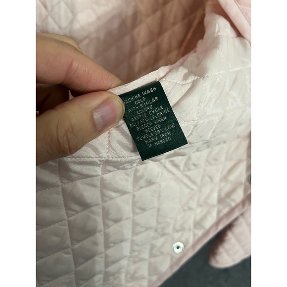 LAUREN RALPH LAUREN Quilted Snap Front Jacket Pink Women's Size 1X - Picture 6 of 11